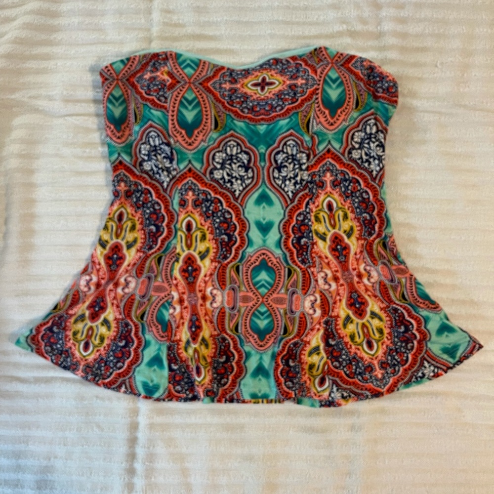 Paisley Strapless Top